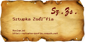 Sztupka Zsófia névjegykártya